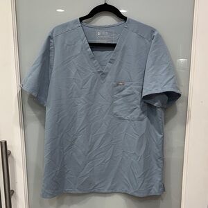 Catarina Figs Women’s Blue Plus Size One-Pocket Scrub Top XL